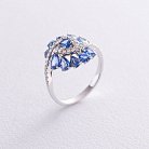 Золотое кольцо (сапфиры, бриллианты) MR15463gm от ювелирного магазина Оникс - 2