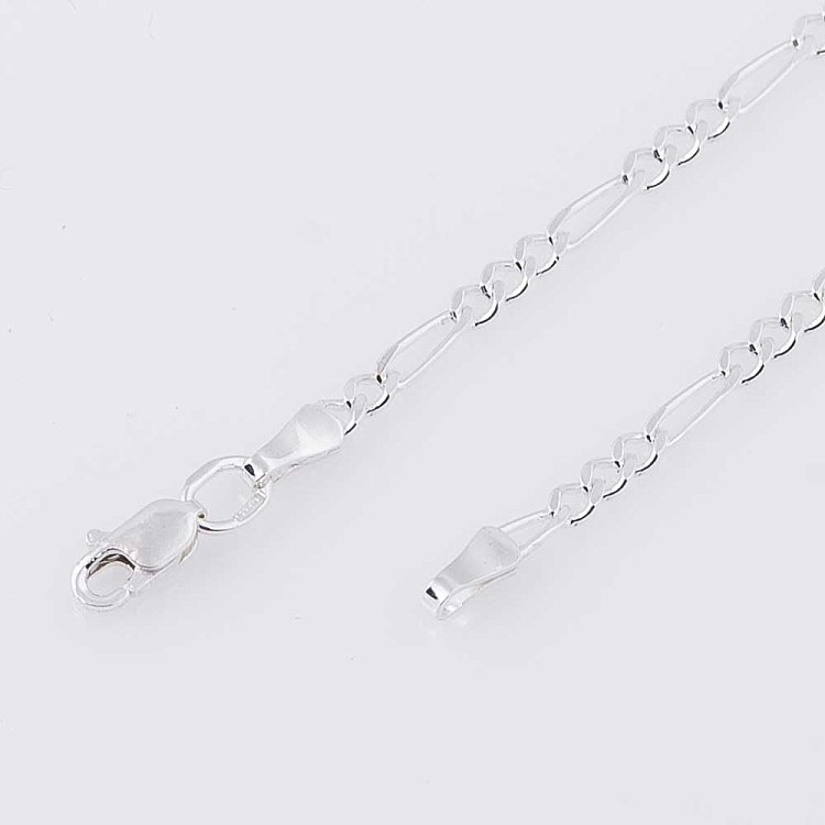 Серебряная цепочка плетение Фигаро 3+1 Б010913 - 1 Серебряная цепочка плетение Фигаро 3+1 Б010913 от ювелирного магазина Оникс - 1