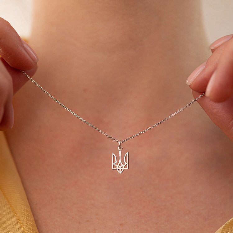 Кольє "Герб України - Тризуб" у сріблі 4056 від ювелірного магазину Онікс - 2