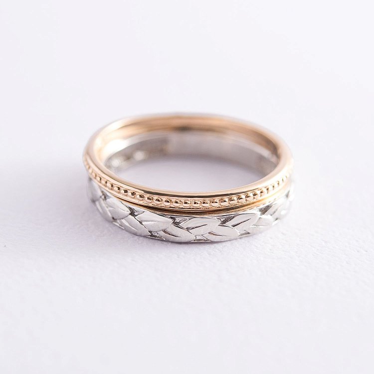 Кольцо "Колосок" в белом золоте к06596 от ювелирного магазина Оникс - 5