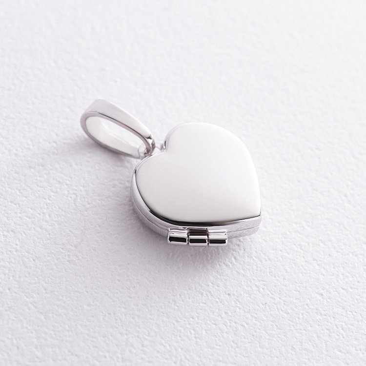 Підвіска для фото "Сердечко" в білому золоті п02964 від ювелірного магазину Онікс - 5