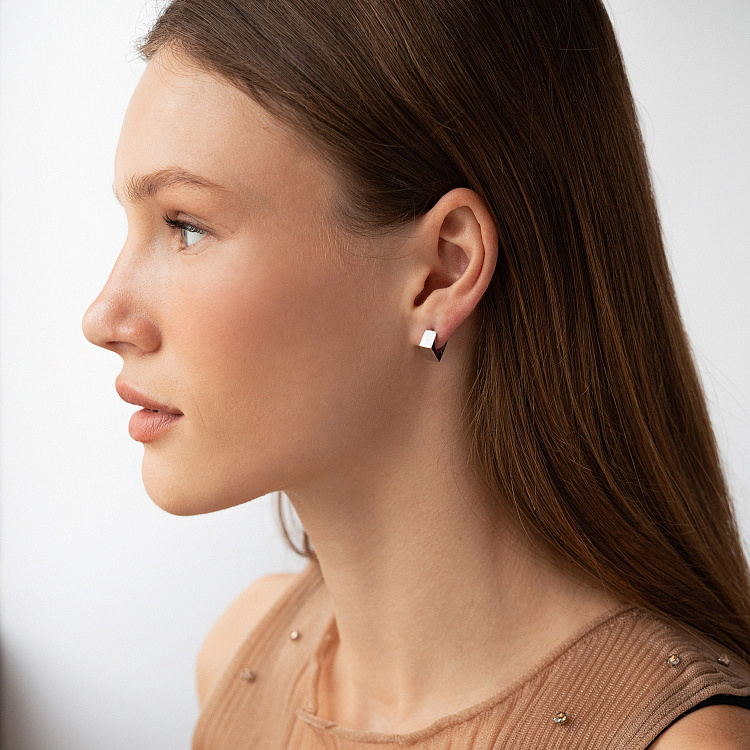 Сережки "Ризик" в сріблі 122783 від ювелірного магазину Онікс - 9