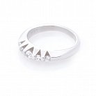 Срібний перстень з фіанітами 112089 от ювелирного магазина Оникс - 2