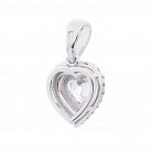 Срібна підвіска "Серце" з фіанітами 132690 от ювелирного магазина Оникс - 1