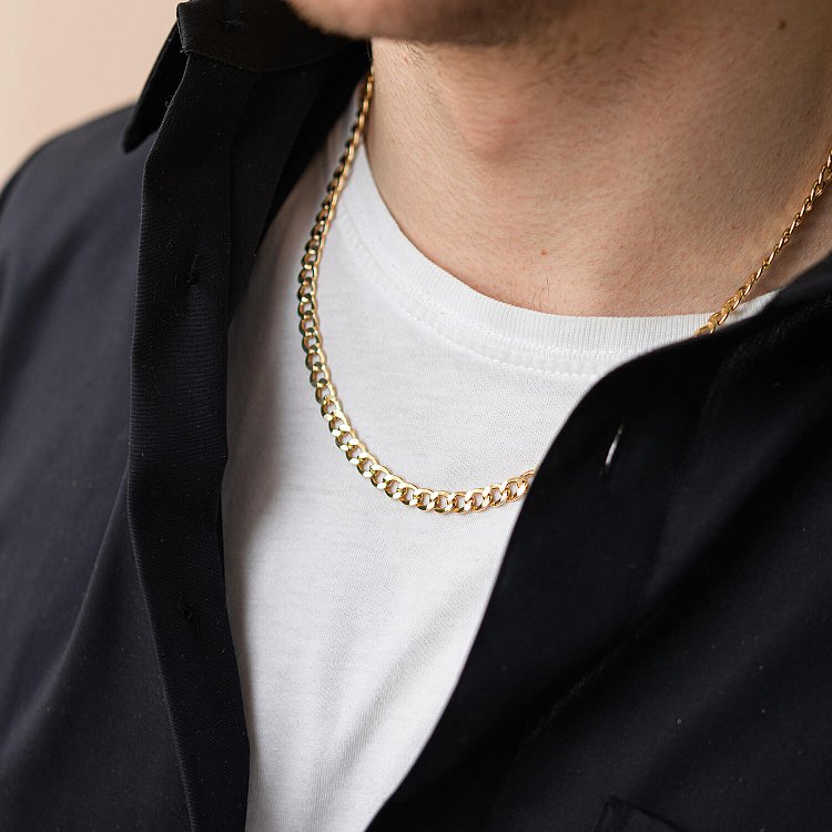 Цепочка, панцирное плетение (6 мм) ц00248 от ювелирного магазина Оникс - 3