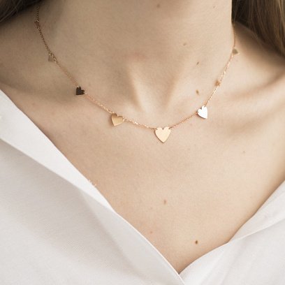 Золотое колье "От сердца к сердцу" кол01444 №3