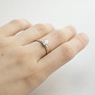 Помолвочное золотое кольцо с фианитами к03015 от ювелирного магазина Оникс - 4