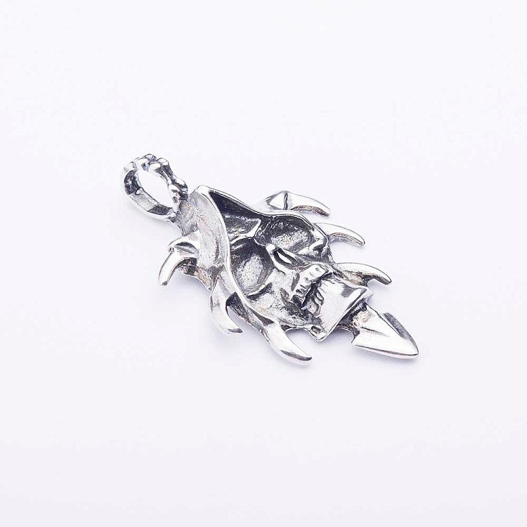 Серебряная подвеска "Череп" 13849 от ювелирного магазина Оникс - 2