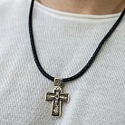 Православный крест "Распятие" (чернение) п03347 от ювелирного магазина Оникс - 1