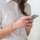 Золотий браслет з білого і жовтого золота б01873 от ювелирного магазина Оникс - 4