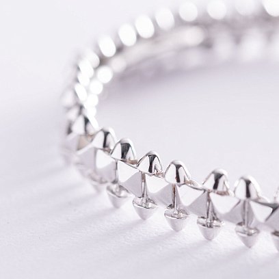 Жесткий браслет "Тереза" в белом золоте б04425 №3