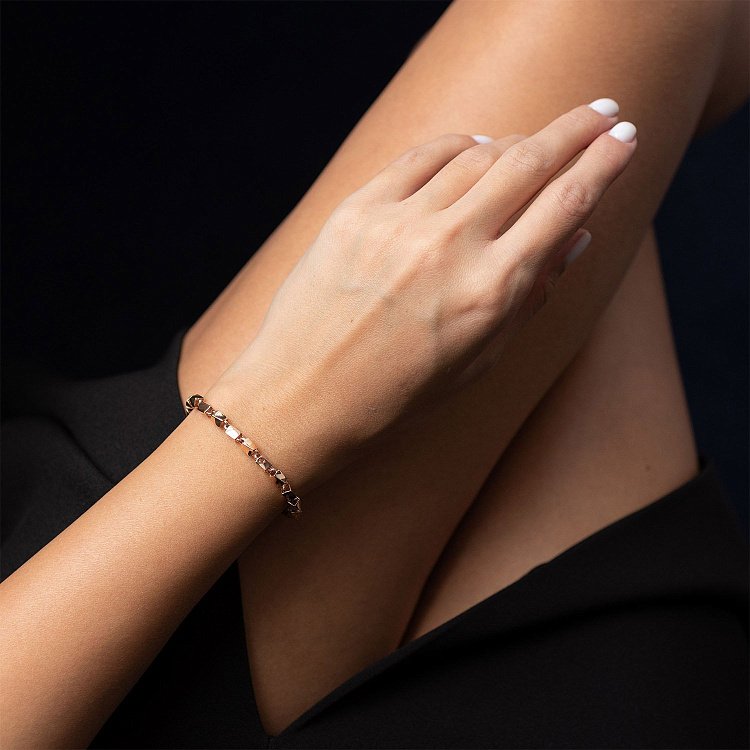 Браслет "Celeste" в красном золоте  б04536 от ювелирного магазина Оникс - 1