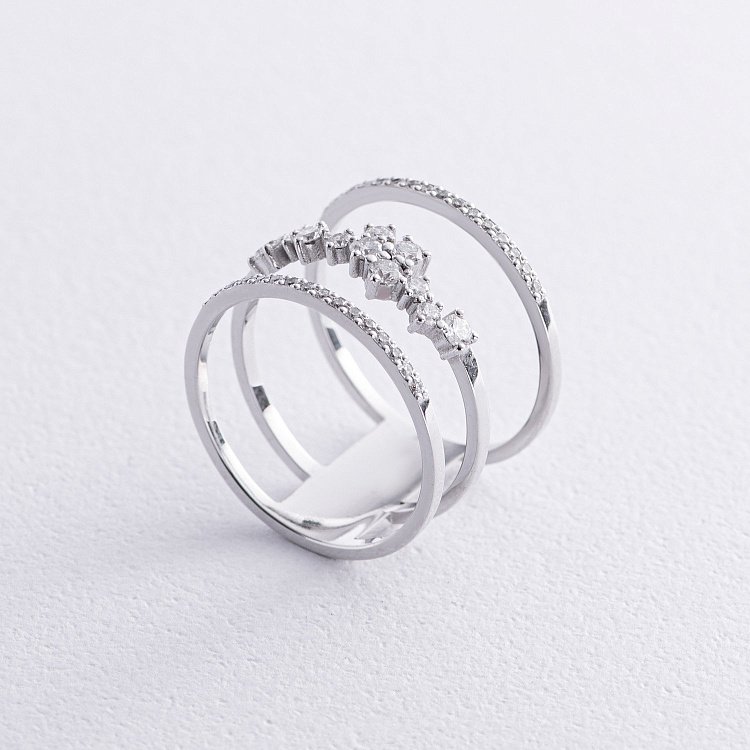 Золотое кольцо с бриллиантами 25901121 от ювелирного магазина Оникс - 2