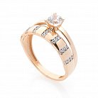 Золотое кольцо с фианитами к04242 от ювелирного магазина Оникс - 2