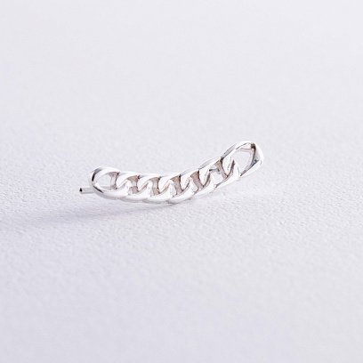 Срібна моносережка "Ланцюжок" 123227