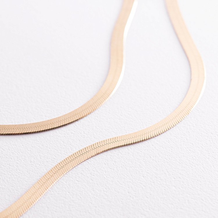 Кольє "Наомі" у жовтому золоті (снейк) ц00459 від ювелірного магазину Онікс - 8