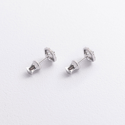 Золоті сережки - пусети з діамантами 344681121 №3