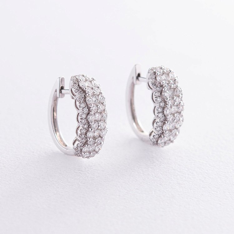 Золоті сережки з діамантами с638cha від ювелірного магазину Онікс