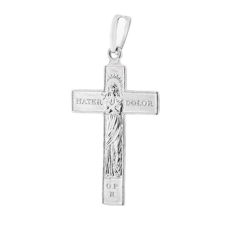 Срібний православний хрест з розп'яттям 132449 від ювелірного магазину Онікс - 1