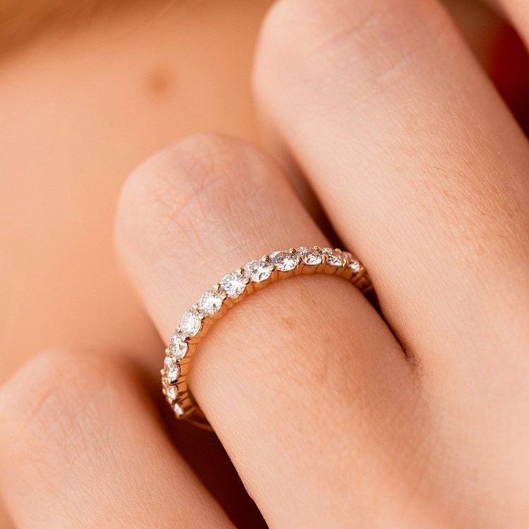 Золота каблучка з діамантами кб0383nl від ювелірного магазину Онікс - 3