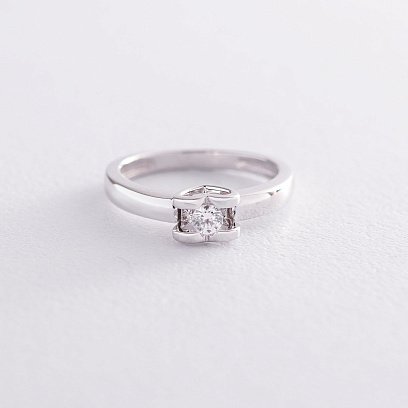 Золотое помолвочное кольцо "Сердце" (куб. циркон Swarovski) к06278 №3