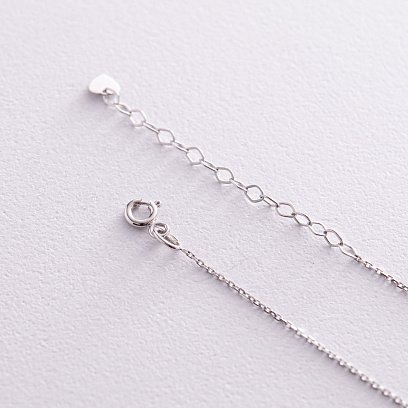 Колье с крестиком в белом золоте кол02356 №5