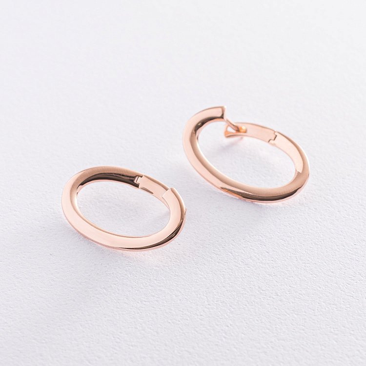 Золоті сережки "Фрея" (овальні) с07401 від ювелірного магазину Онікс - 4