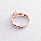 Помолвочное золотое кольцо с фианитом к07016 от ювелирного магазина Оникс - 4