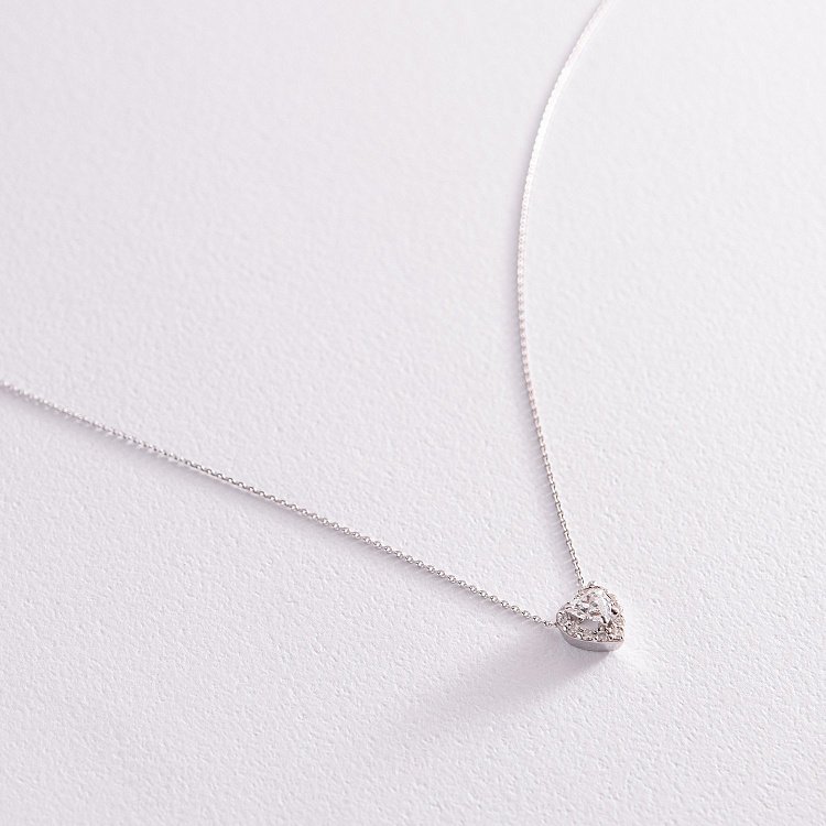 Золоте кольє "Сердечко" з діамантами колб0078z від ювелірного магазину Онікс