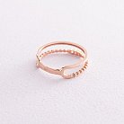 Двойное кольцо "Мириам" с фианитами (красное золото) к07102 от ювелирного магазина Оникс - 5