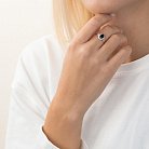Золотое кольцо с бриллиантами и сапфиром кб0124A1 от ювелирного магазина Оникс - 3