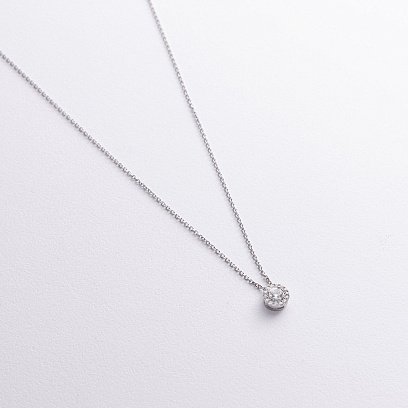 Серебряное колье с фианитами 916 №2