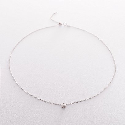 Золотое колье с бриллиантом колб0029ca №3