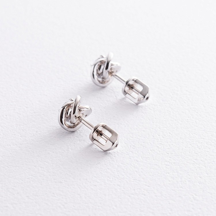 Золоті сережки - пусети з фіанітами с03396 від ювелірного магазину Онікс - 2