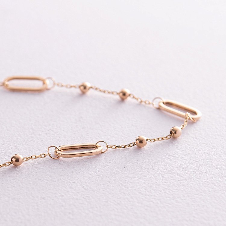 Кольє - ланцюжок "Кульки" у жовтому золоті кол02253 від ювелірного магазину Онікс - 24