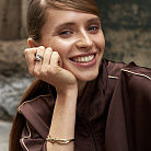 Жесткий браслет "Brigitte" в желтом золоте б05743 от ювелирного магазина Оникс - 7