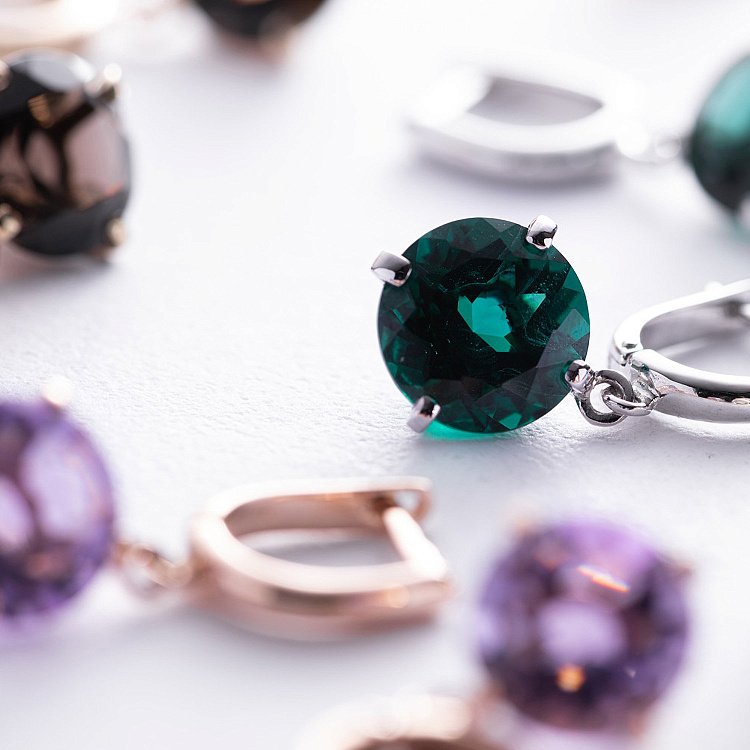 Золоті сережки "Захоплення" з аметистом с05299 від ювелірного магазину Онікс - 8