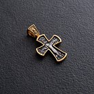 Серебряный крестик православный с позолотой 132506 от ювелирного магазина Оникс
