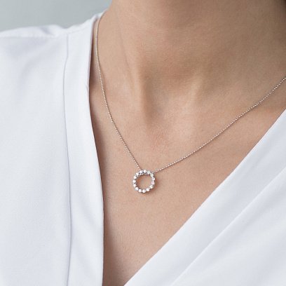 Золота підвіска з діамантами пб0182ri