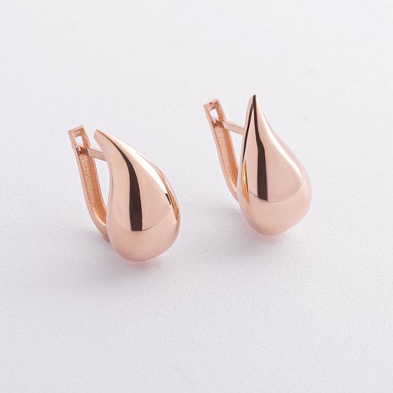 Сережки "Megan" у червоному золоті с09568 №2