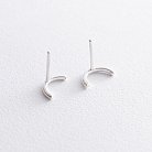 Срібні сережки - пусети "Дуга" 122844 от ювелирного магазина Оникс - 9