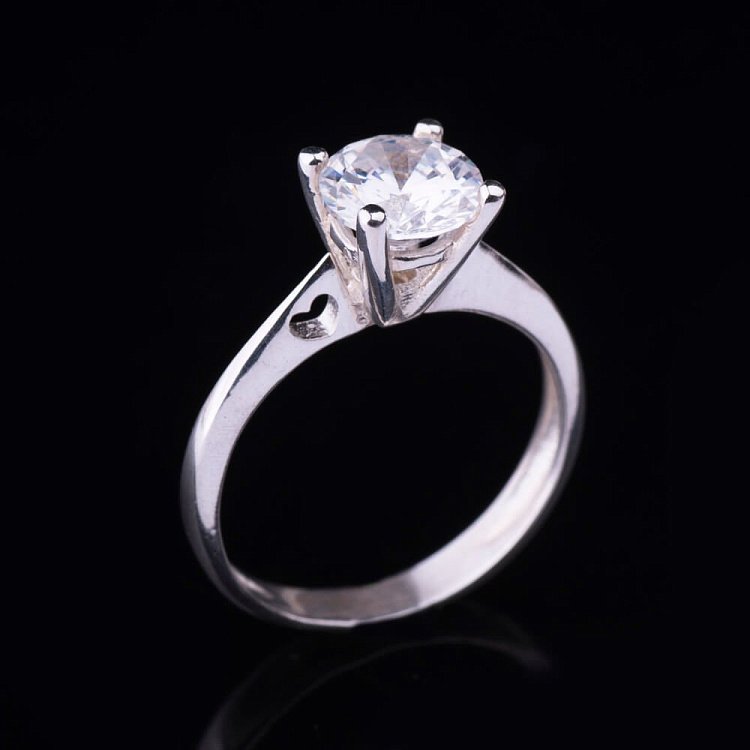 Срібний перстень (фіаніт) 111372 від ювелірного магазину Онікс - 3