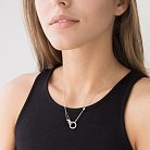 Золоте кольє "Дві обручки" з фіанітами кол00730 от ювелирного магазина Оникс - 5