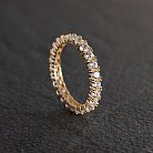 Кольцо с дорожкой камней в желтом золоте к07201 от ювелирного магазина Оникс - 6