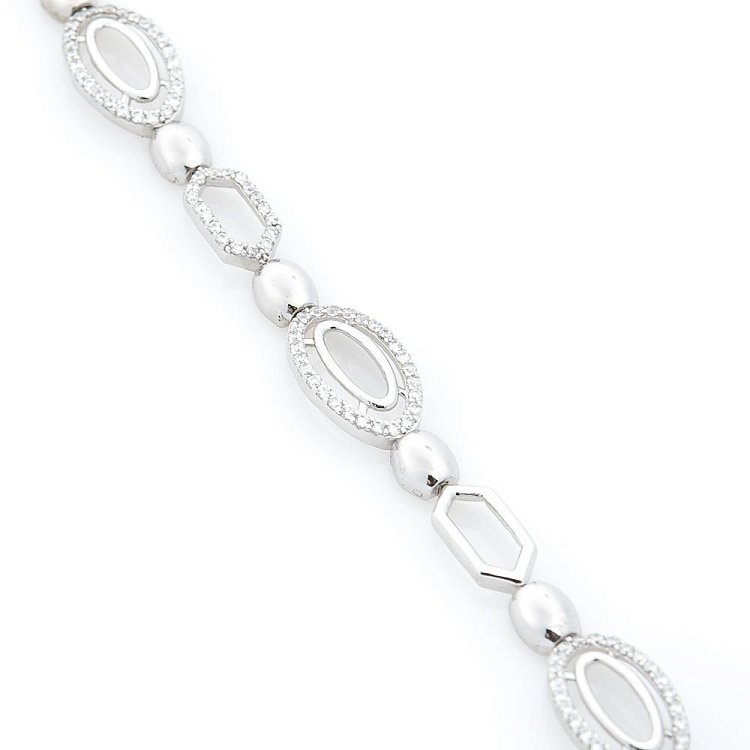 Срібний браслет з фіанітами 14772 від ювелірного магазину Онікс - 1