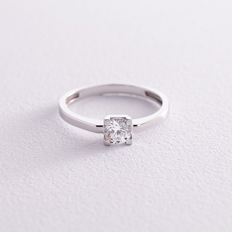 Золотое помолвочное кольцо с фианитом к07177 - 2 Золотое помолвочное кольцо с фианитом к07177 от ювелирного магазина Оникс - 2