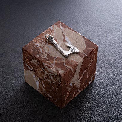 Срібний кулон "Секіра з трискеліоном" 133227 №3