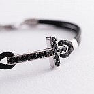 Мужской браслет "Крест" с черной шпинелью ZANCAN SXB010-NE от ювелирного магазина Оникс - 2