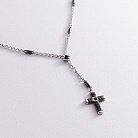Мужское колье "Крест" из серебра и черной керамики ZANCAN EXC367-N от ювелирного магазина Оникс