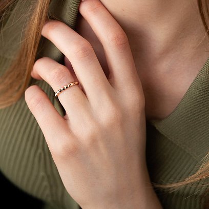 Кольцо "Mona" в красном золоте к07408 №4